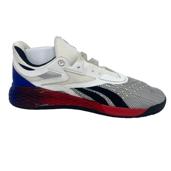 Reebok Mens Nano X Cross Trainer White with Red to Blue Ombre Size 13 - NO Laces - Picture 4 of 8